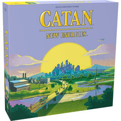 It’s the 21st Century and Catan is at a crossroads. Long gone is the agrarian society of the island’s Viking ancestors. Today’s Catanians need energy to keep society moving and growing, but pollution is wreaking havoc on the island.

CATAN – New Energies is classic CATAN with a modern and relevant twist. You must decide: Invest in clean energy resources or opt for cheaper fossil fuels, potentially causing disastrous effects for the island?