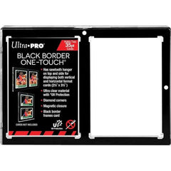 The 2-Card Black Border ONE-TOUCH display features a black border to perfectly frame your cards. Designed as the final destination for your collectible cards, our two-piece ONE-TOUCH holders are uniquely designed with slide-in hinge and magnetic closure so you'll never have to use a screwdriver again. The holder provides UV-resistant, no-PVC and acid free protection to ensure your valuable hit retains its condition while under display. Our ONE-TOUCH holders are ideal for presenting prized and super rare gam