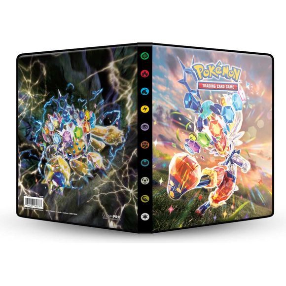 4-Pocket Portfolios for Pokemon feature a vibrant, full-art cover. Each portfolio stores and protects up to 40 standard size cards single-loaded and 80 cards double-loaded in archival-safe polypropylene pages. There are also pages in the center of the portfolio to store up to 4 oversized cards. Made in California, U.S.A.