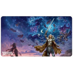 Playmats featuring popular Dungeons & Dragons artwork. Made with a soft fabric top to reduce damage to cards during play and a non-slip rubber backing to keep the playmat from shifting during use, playmats enhance the gameplay experience. With dimensions of approximately 24 in. x 13.5 in., a playmat also makes an excellent oversize mousepad for home or office.