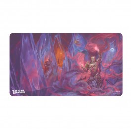 Playmats featuring popular Dungeons & Dragons artwork. Made with a soft fabric top to reduce damage to cards during play and a non-slip rubber backing to keep the playmat from shifting during use, playmats enhance the gameplay experience. With dimensions of approximately 24 in. x 13.5 in., a playmat also makes an excellent oversize mousepad for home or office.