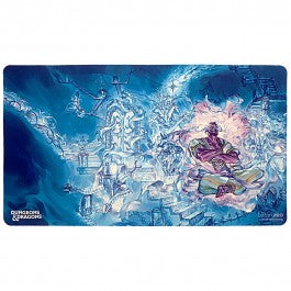 Playmats featuring popular Dungeons & Dragons artwork. Made with a soft fabric top to reduce damage to cards during play and a non-slip rubber backing to keep the playmat from shifting during use, playmats enhance the gameplay experience. With dimensions of approximately 24 in. x 13.5 in., a playmat also makes an excellent oversize mousepad for home or office.