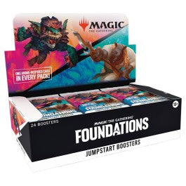 Make Magic happen with amazing mash-ups. Just grab two Jumpstart Boosters, shuffle them together, and you’re ready to go! In this Foundations Jumpstart Booster Box you’ll find 24 Jumpstart Boosters, each containing 20 Magic cards, including all the Lands you need to play. Every pack contains 1 card with anime-inspired art and includes at least 1 Rare or Mythic Rare card. If you’re looking to maximize your mashups, Foundations Jumpstart Boosters can be combined with packs from any other Jumpstart product.