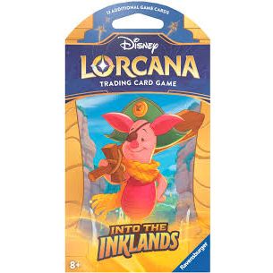 Each Disney Lorcana: Into the Inklands Booster Pack contains 12 random cards.
Contents:
• 6 common cards
• 3 uncommon cards
• 2 rare, super rare, or legendary cards
• 1 foil card (random rarity level)