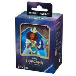 Store and transport your cards in this beautifully illustrated deck box, which holds 80 sleeved cards. Available in two designs ( Aladdin and Tiana) - which will you choose?

Please note: These are EMPTY Boxes, they do not contain any cards.