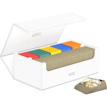 This ultimate box truly caters to all your needs! With the capacity to store over 800 double-sleeved cards, Toploaders, and dedicated compartments for accommodating multiple boxes such as Boulders and Deck Cases, the Arkhive 800+ provide the perfect space for both cubing and storage!