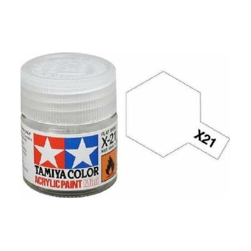 Tamiya Acrylic Paints are made from water-soluble acrylic resins and are excellent for either brush or spray painting. These paints can be used on styrol resins, styrofoam, wood, plus all of the common model plastics. The paint covers well, flows smoothly with no blushing or fading, and can be blended easily. 10ml screw top bottle. 

Continental US Shipping only.  No expedited shipping. Ground Transport only.

Proper ratio for paint thickness differs according to weather conditions. Rough guidelines of