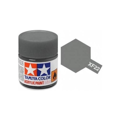 Tamiya Acrylic Paints are made from water-soluble acrylic resins and are excellent for either brush or spray painting. These paints can be used on styrol resins, styrofoam, wood, plus all of the common model plastics. The paint covers well, flows smoothly with no blushing or fading, and can be blended easily. 10ml screw top bottle. 

Proper ratio for paint thickness differs according to weather conditions. Rough guidelines of thinning ratio is2:1-3:1 ( Tamiya Acrylic paint : thinner).

Continental US Sh