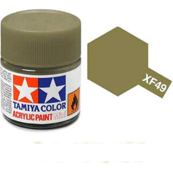 Tamiya 81749 XF-49 Khaki Acrylic Paint 10ml | Galactic Toys & Collectibles