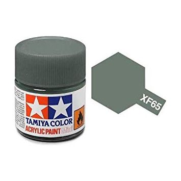 Tamiya Acrylic Paints are made from water-soluble acrylic resins and are excellent for either brush or spray painting. These paints can be used on styrol resins, styrofoam, wood, plus all of the common model plastics. The paint covers well, flows smoothly with no blushing or fading, and can be blended easily. 10ml screw top bottle. 

Proper ratio for paint thickness differs according to weather conditions. Rough guidelines of thinning ratio is2:1-3:1 ( Tamiya Acrylic paint : thinner).

Continental US Sh