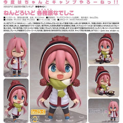 "Let's go on a proper camp next time!"

From the popular anime series "Laid-Back Camp" comes a rerelease of Nendoroid Nadeshiko Kagamihara! She comes with three face plates including a cheerful standard expression, a smiling expression as well as a broad smile with closed eyes. She comes with a detachable scarf part as well as an alternate head part with her hat removed.

Optional parts include the curry noodles she received from Rin Shima in episode one, a gyoza hot pot, gas stove, bowl, chopsticks, so