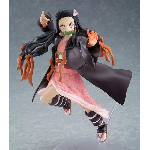The demon girl who slays demons with her brother comes to us in this Deluxe figma figure. The Nezuko figure is highly detailed and articulated.  With extra faceplates, hand pieces, and kimono parts, this figure can be positioned thoughtfully within any collection. Display with Tanjirou Kamado figma No.498-DX, and his mini Nezuko figure (sold separately) to bring your collection together!