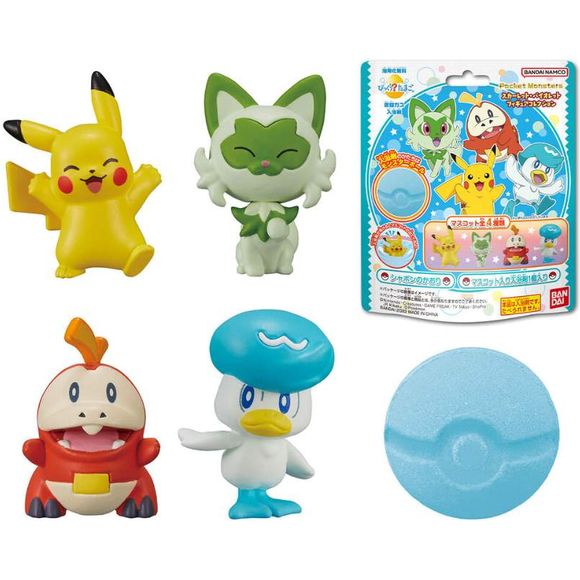 From "Pokemon" comes a new lineup of Bikkura Tamago bath bombs based on Pokemon Scarlet and Violet!

Each pack includes a Poke Ball shaped bath additive and a randomly packaged mascot that could be Pikachu, Sprigatito, Fuecoco, or Quaxly. Order today and see which Pokemon you get!

[Includes]:

Poke Ball bath bomb
One randomly packaged mascot