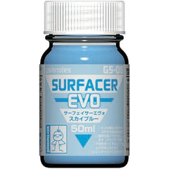 Surfacer / Primer for plastic model kits and resin garage kits.  Fill fine scratches and gaps with fine particles. Improves paint adhesion. Creates a uniform base for even finishes. Can be used with resin garage kits.

Before application, remove mold release, oil, dust, etc from your desired surface. Please mix well before use for best results.
Change your Gaia Notes Thinner depending on your application. T-01 Thinner, T-06 Brush Master (Self Levelling), or T-07 Moderate Thinner (reduced odor)

Volume: