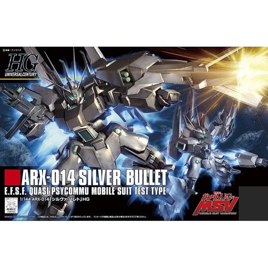 From the realm of Gundam UC Mobile Suit Variations comes the deadly Silver Bullet! This highly detailed and articulated snap-fit kit is molded in multiple shades of gray, with stickers for decoration. Display stand not included.