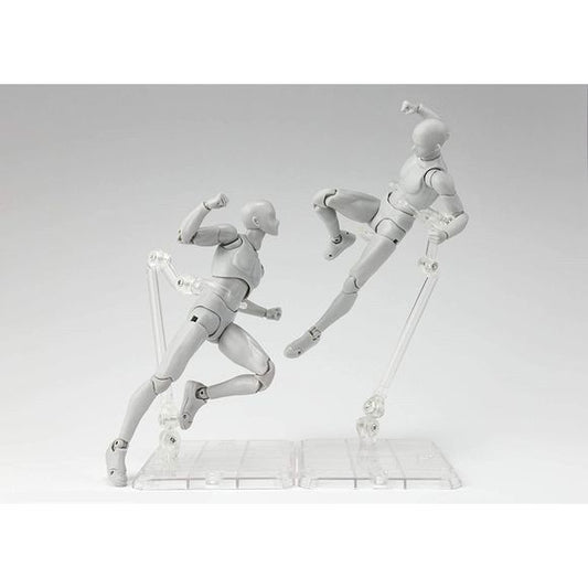 Stand set is ideal for use with S.H.Figurants and other humanoid action figure lines. Freely piece together the stage parts to create your ideal display stage. The set includes stand bases x 2, articulated support arms x 2, joints x 2, articulated clips and joints x 2, clips for figures 2, Triple jointed support clip base.