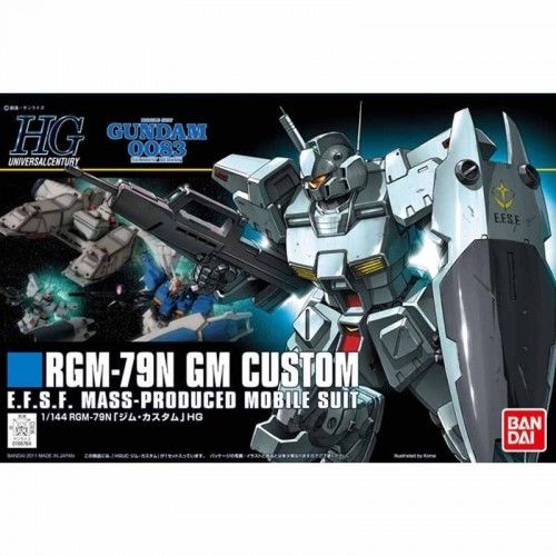 Bandai Hobby Gundam RGM-79N GM Custom HG 1/144 Model Kit | Galactic Toys & Collectibles