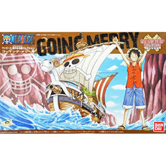 The Going Merry joins a new series of 6" model ships from "One Piece". Its compact size makes it easy to display and requires no tools to assemble. Through the use of pre-colored plastic and stickers there's no need for paint. You can re-create the ship with sails unfurled or without sails. Includes a ocean surface effect part. Compatible with the action base 2.