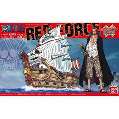 Shanks' flag ship joins a new series of 6" model ships from "One Piece". Its compact size makes it easy to display and requires no tools to assemble. Through the use of pre-colored plastic and stickers there's no need for paint. You can re-create the ship with sails unfurled or without sails. Includes a ocean surface effect part. Compatible with the action base 2.