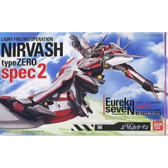 From the series, "Eureka Seven", the second version of the Nirvash Type Zero, molded in colored plastic and ready to snap together, refboard included; polycaps make it poseable and an included display stand let you show it off "in flight". Foil stickers add detail to the finished model.