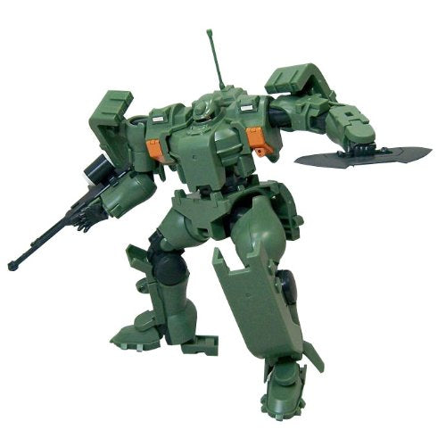 An armored behemoth used by the Eurasian Federation in Gundam 00, features arm mounted machine gun and knife weapon.