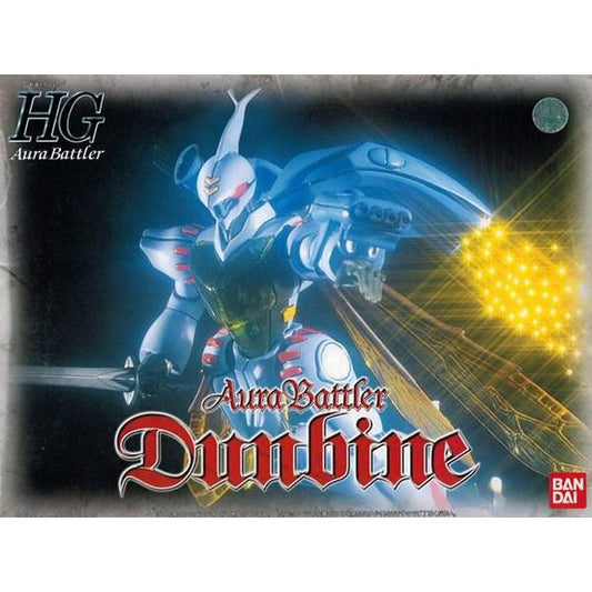 Just in time to celebrate the 25th anniversary of Sunrise's 1983 "Aura Battler Dunbine" anime, here's a reissue release of Bandai's fantastic 2000-released HG Aura Battler Dunbine Renewal Version plastic model kit! This HG kit is fully posable, with snap assembly, stickers for detail markings...the works! The wings are molded in transparent plastic, with ridges for the veins that will lend themselves nicely to washes to accent them. Assembly Required.