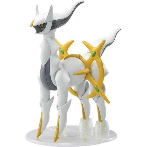 Now's your chance to add a Pokemon God to your Pokemon plastic model kit collection with Arceus! The neck, legs and other parts of the figure are movable, allowing for dynamic posing.