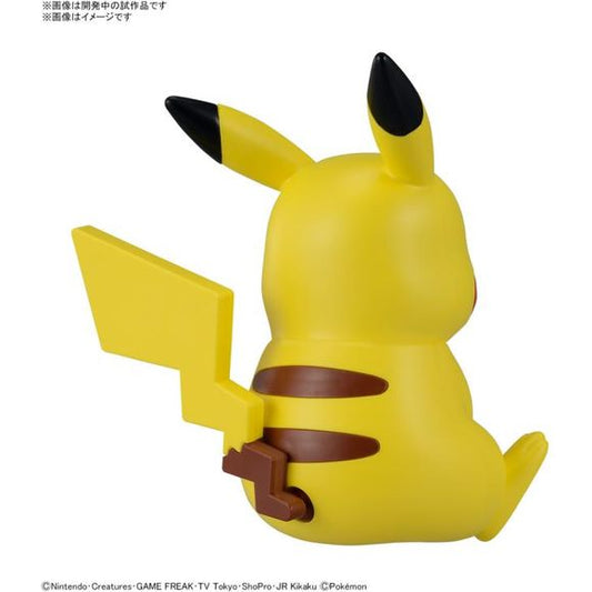 Bandai Hobby Pokemon QUICK!! 16 Pikachu (Sitting Pose) Plastic Model Kit | Galactic Toys & Collectibles