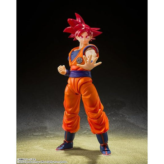 Bandai Dragon Ball Z S.H.Figuarts Super Saiyan Son Goku (Saiyan God Instilled with the Light of Righteous Hearts) Action Figure