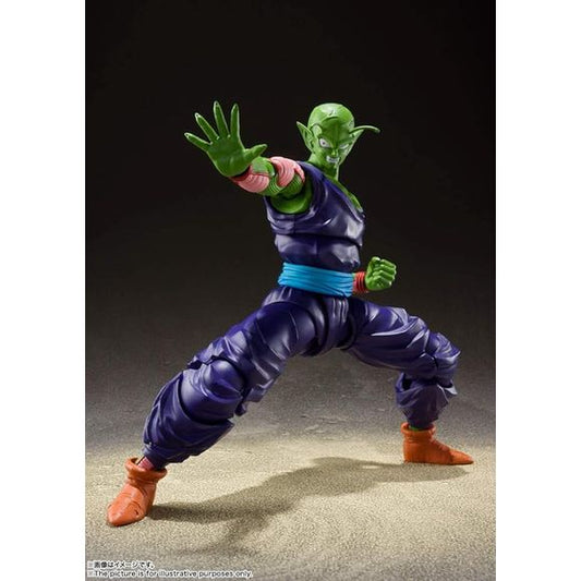 Bandai's incredible "S.H.Figuarts" figure of Piccolo from "Dragon Ball" is back! This powerful character incorporates the latest S.H.Figuarts joints for extreme posability, a movable and removable cloak, and interchangeable heads, plus interchangeable facial expressions. Order this ultimate Piccolo for your own collection today!