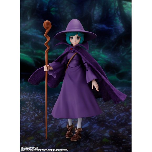 Schierke from "Berserk," the monumental dark fantasy that's popular all over the world, joins the "S.H.Figuarts" action-figure lineup from Bandai! Three interchangeable facial expressions are included, as are interchangeable hands, a staff, and a bag. A spirit-like Schierke and a Golem from the Sacred Tree Forest are included; the spirit Schierke can be used with S.H.Figuarts Guts (Berserker Armor) -Heat of Passion- (sold separately)