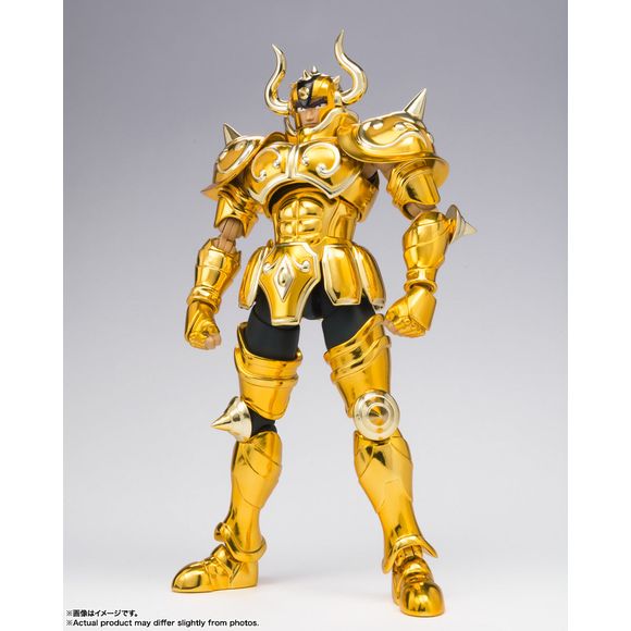 TAURUS ALDEBARAN REVIVAL Ver. from "SAINT SEIYA" joins SAINT CLOTH MYTH EX! The final release in the REVIVAL Ver. series, it captures his appearance with exquisite detail, even down to a crossed arms option. Each expression and accessory was chosen with care, and an optional anime-style short hair option is included as a bonus [Set Contents] Main Body, Cloth armor set, Object mode frame, Broken horn, Crossed arms option, Four optional expressions, Five pairs of optional hands, Optional long and short hair p