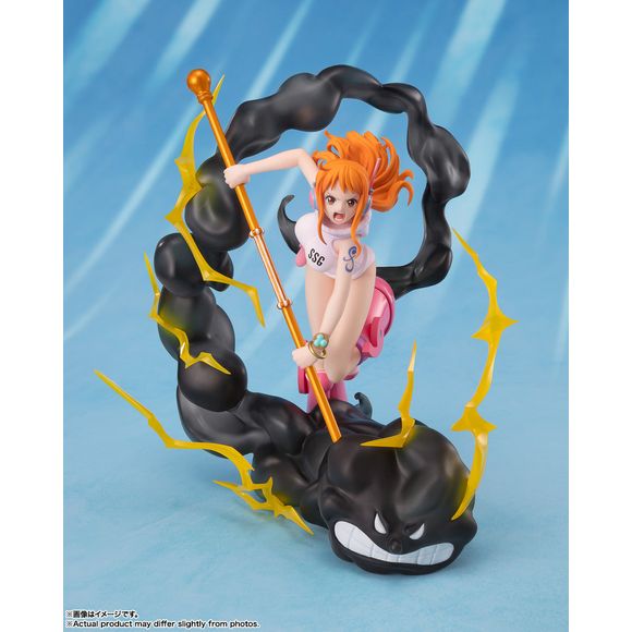 PRE-ORDER: Expected to ship in April of 2025

The Future Island -Egghead- version of Nami is recreated in three dimensions with powerful effects, reminiscent of the scene where she unleashes her thunderbolt. [Set Contents] Main body (including effects)