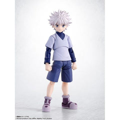 PRE-ORDER: Expected to ship in September of 2025

KILLUA from HUNTERxHUNTER joins S.H.Figuarts!  In addition to a wide variety of expression parts to recreate daily and battle situations, two types of effect parts are included that can reproduce Kullua's signature electris Nen abilities. In addition, a set of interchangeable head parts for "Kanmuru" are also included!