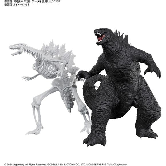 PRE-ORDER: Expected to ship January 2025

Bandai's newest model kit of the mighty Godzilla, as he was seen in the 2024 film "Godzilla x Kong: The New Empire," features a skeleton designed by Shinji Nishikawa, who has participated in many "Godzilla" movies in terms of monster and mecha design, and an exoskeleton taken straight from the film! This display model has been designed with a detailed skeletal structure and an organic, high-density exoskeleton.