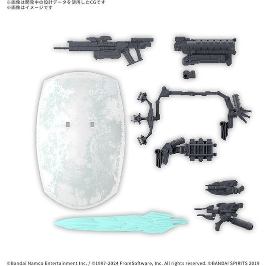 PRE-ORDER: Expected to ship in July 2025

Bandai brings items from "Armored Core VI Fires of Rubicon" into their "30MM (30 Minutes Missions)" series! Based on the series' key concepts of simple assembly and customization, this set of weapons, including a pulse blade that can be recreated in its deployed state, will make your "30MM" units ready for any battle situation!

[Includes]:

RF-024 TURNER
HI-32: BU-TT/A (x1 set)
BML-G1/P07VTC-12 (x1 set)
SI-24: SU-Q5 (x1 set)
PET sheet