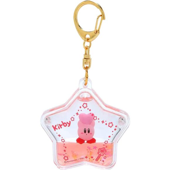 These water-filled keychains feature a Kirby charm floating inside! Easily attach to your keys or bag with gold lobster clasp.