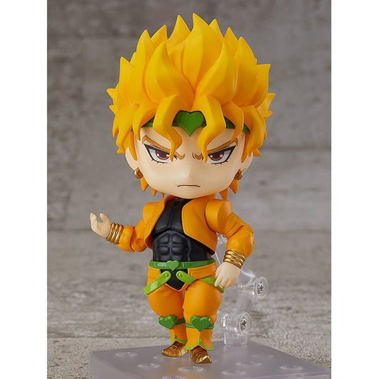 "The World!"

From the anime series "JoJo's Bizarre Adventure: Stardust Crusaders" comes a rerelease of the Nendoroid of the longtime enemy of the Joestar family, DIO! The figure is fully articulated so you can display him in a wide variety of poses. He comes with three face plates including his standard expression, his sneering expression and his crazed expression.

For optional parts, he comes with the knives from his fight with Jotaro, a street sign and more! Use the various included special hand parts t