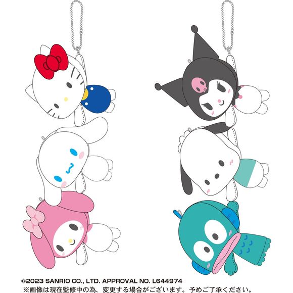 These fun "TeteColle" mascots from Max Limited feature your favorite Sanrio characters! You can use them one at a time, or string them together as if they're holding hands! There are six different characters to collect and trade, you will receive one random

[Lineup]:
Hello Kitty
Kurumi
Cinnamoroll
Pochaco
My Melody
Hangyodon