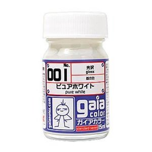 Gaia Color Base Color 001 Gloss Pure White 15ml Lacquer Paint Bottle | Galactic Toys & Collectibles