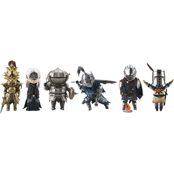 FireLink brings us a lineup of deformed figures featuring your favorite characters from "Dark Souls"! These charming figures would look great displayed on your desktop or shelf. There are six different highly detailed figures to collect and trade, and you will receive 1 random figure.

[Figure Size]: Approximately 4.5 in tall, including base
[Materials]: PVC, ABS


[Lineup]:
The Knight of Astora
Fire Keeper
Dragon Slayer Ornstein
Astorias the Abysswalker
Solaire of Astora
Katarina Siegward of Catarina