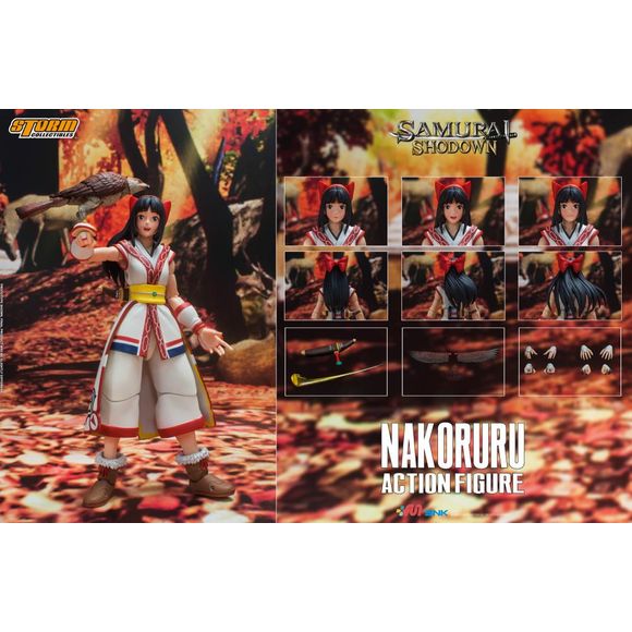 Samurai Shodown has enjoyed worldwide success as a blade-wielding fighting game series since its first release in 1993. 11 years passed before the most recent installment, finally in 2019 Samurai Shodown returned in a brand-new game featuring high-end visuals and gameplay! Storm Collectibles brings you Nakoruru, the nature-loving character of the Samurai Shodown series and one of the series' most well known characters. She is first introduced in the original game, and always has her hawk, Mamahaha! Nakoruru