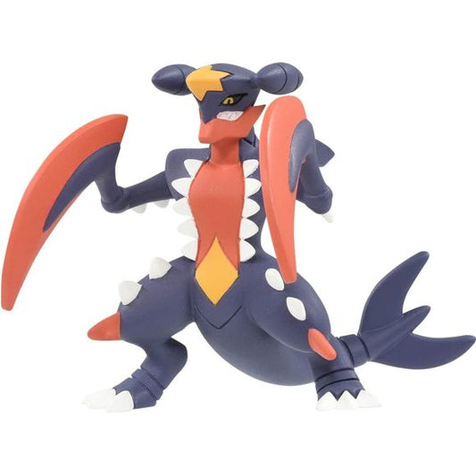 Display a huge collection of Pokemon with the MonColle series of Pokemon vinyl figures. This series is designed with collectability in mind, meaning nearly every pokemon is represented in the series, and they're all in a consistent scale with each other! This is the Mega Garchomp, who is recreated to look accurate to their appearances in the game and anime, with vibrant colors. Display your favorite pokemon with this awesome series!