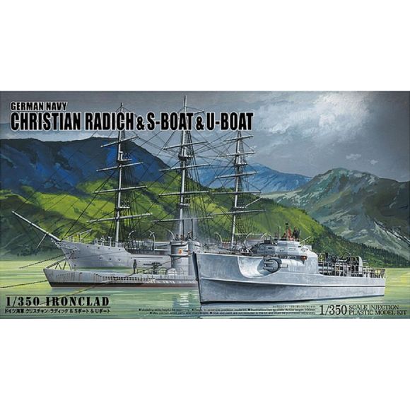 Aoshima 1/350 christian radich & S-BOAT & U-BOAT | Galactic Toys & Collectibles