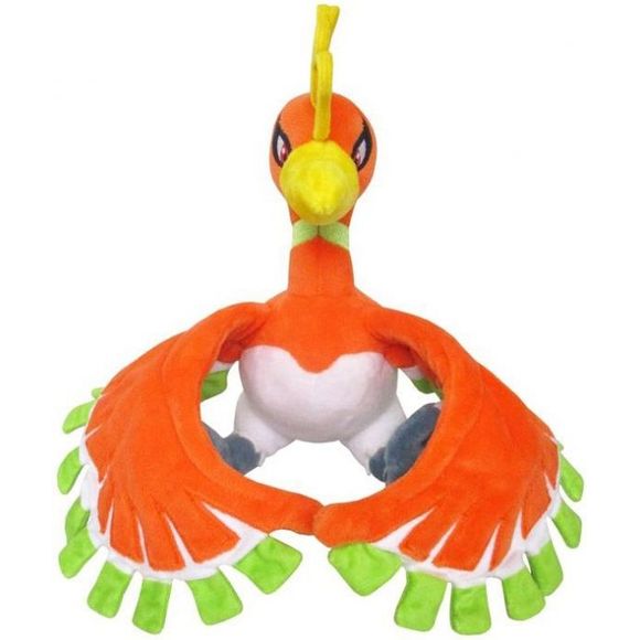 Ho-oh joins Sanei Boueki's "Pokemon All Star Collection" of small-sized plush dolls! Its petite size makes it easy to display on shelves, car dashboards, or just about anywhere else you can think of.  [Plush Doll Size]: Approx. 14cm x 14cm x 21cm