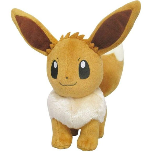 Female Eevee joins the "Pokemon" All Star Collection of cuddly plush toys from Sanei Boueki! She measures about 22cm (8.6") long x 22cm (8.6") tall x 15cm (5.9") wide.