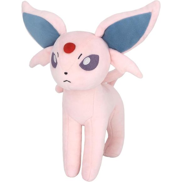 From Pokemon "All Star Collection" comes a medium sized Espeon! Approximate size: W9.1 x D8.7 x H11.0 inches (23 x 22 x 28 cm).