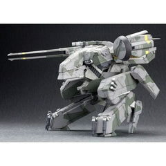 Kotobukiya proudly presents a model kit of the ultimate Gear from MGS, Metal Gear Rex. Designed by Yoji Shinkawa, Rex stands on massively armored legs and wields a huge rail gun in addition to Gatling guns, missiles, and a laser. The aerodynamic main body has a forward pointing cockpit and a radome to send the pilot additional data. The Rex model kit stands nearly 9 inches tall, is comprised of 600 pre-colored pieces, and is recommended for experienced model builders. Also included are four 1/100th scale fi