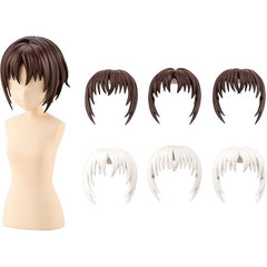 Kotobukiya Sousai Shojo Teien After School Short Wig Hair Type A White & Chocolate Brown Model Kit | Galactic Toys & Collectibles