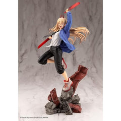 From Kotobukiya. Power, Denji’s buddy from the anime CHAINSAW MAN, comes to life in 1/8 scale! Her dynamic pose simply screams power! Her fine hair flowing in the wind is also not to be missed in this piece. Various details, including her casually worn uniform and sneakers have been carefully incorporated. Her dynamic and nimble fighting style has been faithfully recreated so that she will look impressive from any angle. Enjoy Power together with the upcoming Chainsaw Man and Makima by adding her to your co